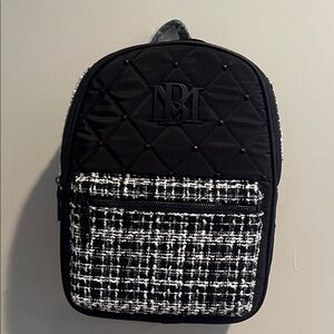 Badgley Mischka stylish Black and White Unisex 🎒 backpack NWT